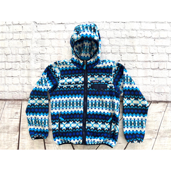 Womens PATAGONIA Aztec Western Indian Snap T Hooded Fleece Jacket